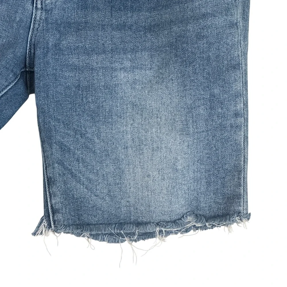 Paige Jax Cut Off Jean Shorts Mens 32 Light Wash Denim Stretch Raw Hem Casual